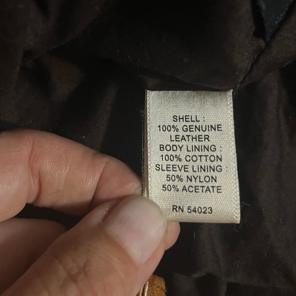 Banana Republic BR Leather Bomber Jacket Brown Size L - Picture 11 of 13